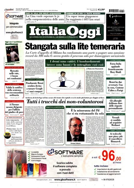 Italia oggi : quotidiano di economia finanza e politica